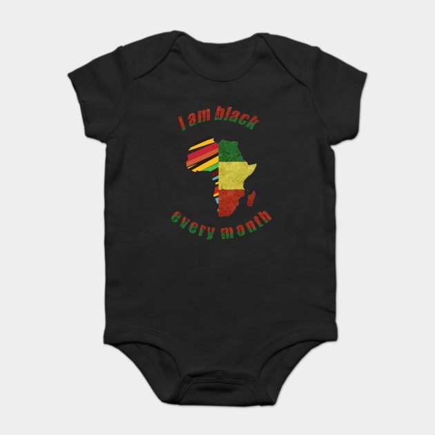 I'm black every month Baby Bodysuit by BEZZAIM